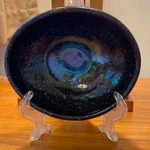 MCM Avocado Shaped Bowl Black Overall with Gorgeous Center